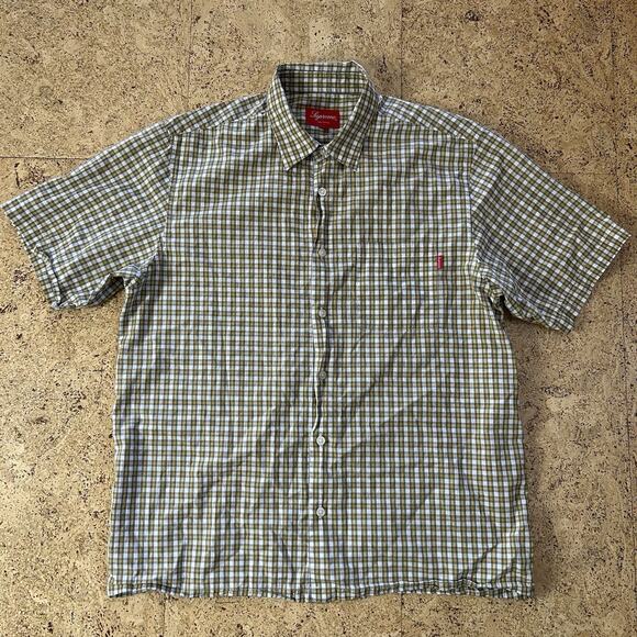 Supreme SS19 Plaid Short Sleeve Button Up Shirt Medium - Picture 1 of 6